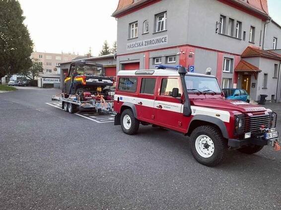 Na pomoc severní Moravě se vydali také hasiči z Rumburku.