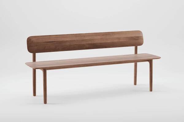 Neva bench with backrest | Artisan