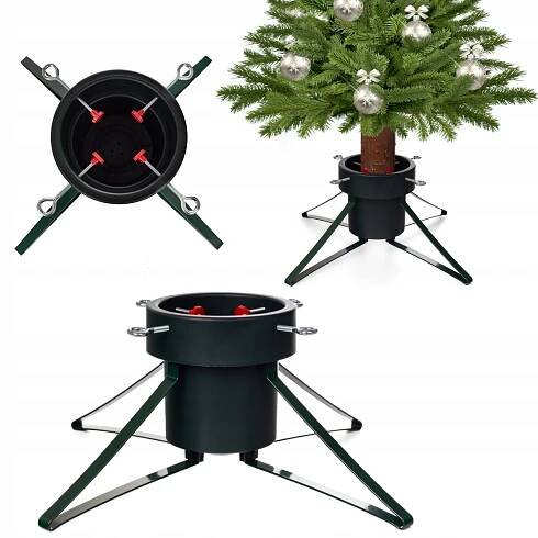 Stojánek na vánoční stromek Stojan na vánoční stromek kovový pod stromeček podstavec stromek nádoba střední