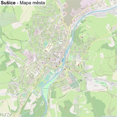 Sušice - mapy | Kurzy.cz