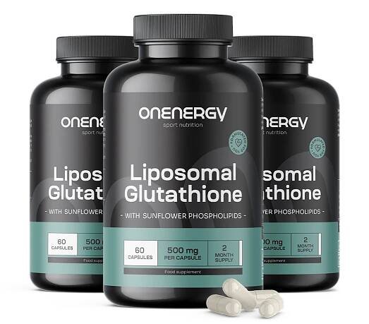 3x Lipozomální glutathion 500 mg, dohromady 180 kapslí - OnEnergy.cz