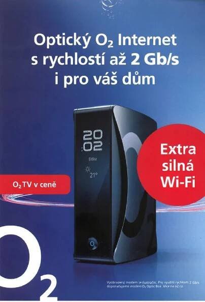 Optický O2 Internet s rychlostí až 2 Gb/s i pro váš dům 1