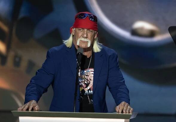 Hulk Hogan speaking at the 2024 Republican National Convention.