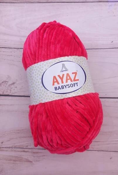 Žinylková příze Ayaz Babysoft. Barva tmavě růžová 1137. - Příze na pletení a háčkovaní, přírodní příze. Naturalyarn.cz