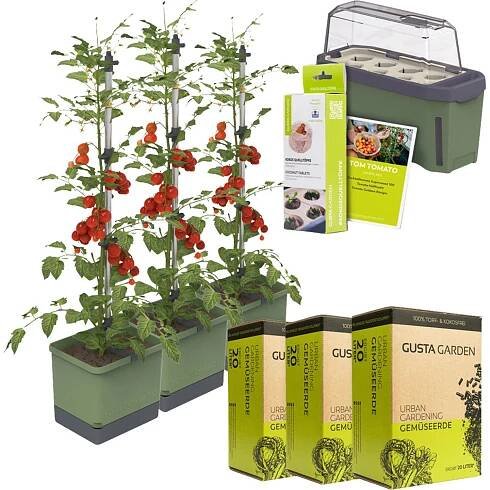 Gusta Garden Tomaten-Power-Set 9-teilig dunkelgrün TOM TOMATO / HARRY HERBS / Zubehör / W07068 Nádoba na rostliny