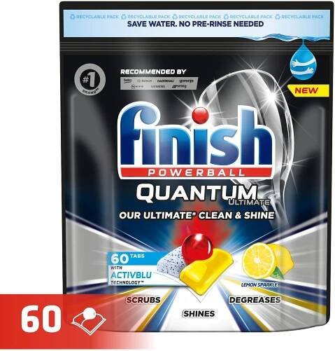 Finish Quantum Ultimate Lemon Sparkle Kapsle do myčky nádobí 60 ks