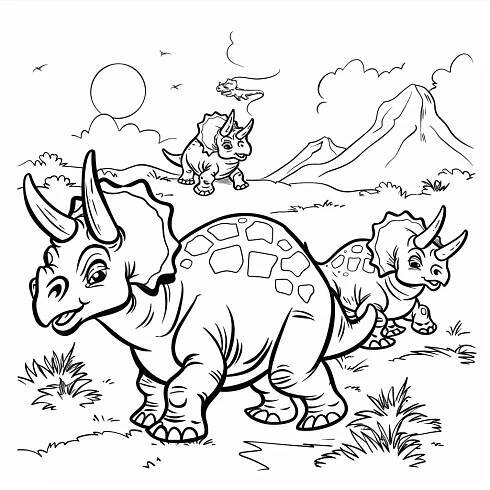 Omalovánky Triceratops 27
