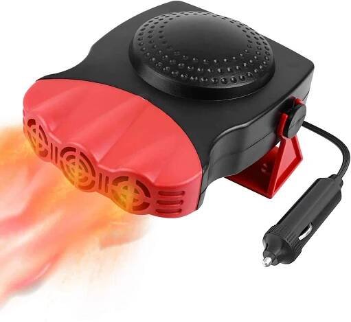 Gardwens Portable Car Fan with Air Purification 2 in 1 Fast Heating & Cooling Function