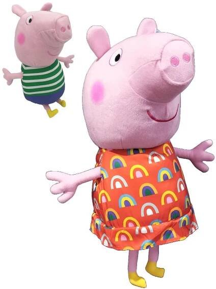 PLYŠ Prasátko Peppa Pig 50cm v letním oblečku 2 druhy *PLYŠOVÉ HRAČKY*