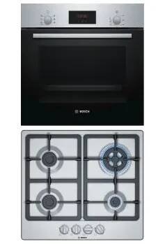 Set domácích spotřebičů Bosch HBF133BR0 + Plynová deska Bosch PGH6B5B90