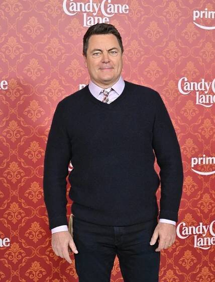 Nick Offerman at an event for Candy Cane Lane (2023)