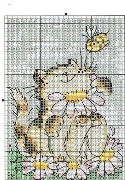 Gallery.ru / Фото #3 - Cross Stitch Crazy 167 сентябрь 2012 + приложение Summer fun - tymannost | Cat cross stitches, Cross stitch art, Cross stitch designs