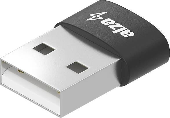 AlzaPower USB-A (M) to USB-C (F) 2.0 černý