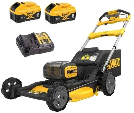 DCMWSP156W2 DeWALT Aku 2x 18V sekačka na trávu s pojezdem 53cm, 2x 18V XR Li-Ion 8,0 Ah