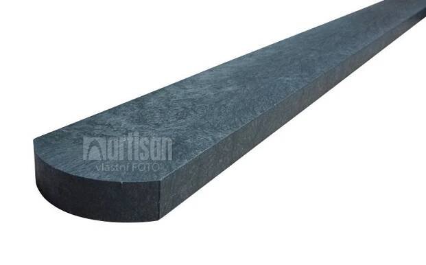 Plastové plotovky Transform půlkulaté 78x21x1000, šedé - recyklát