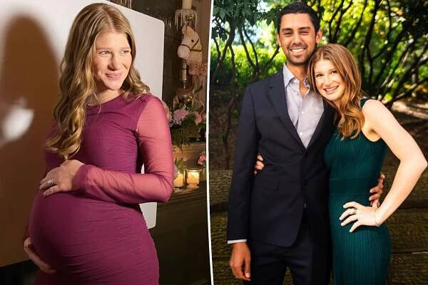Jennifer Gates cradles her budding belly; Jennifer Gates poses for a pic with Nayel Nassar