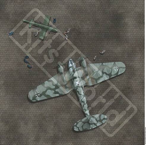 1:72 Fliegerhorst Grove, Denmark- 1.(F)/33 (possibly transited through the base), Danish units post-war. 450mm(W) x 450mm(H)