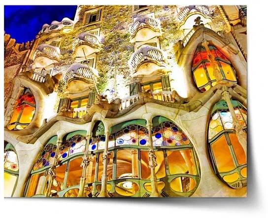 Plakát Barcelona Gaudi Casa Batllo 1
