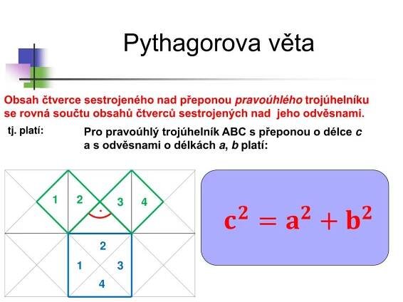 PPT - Pythagorova věta užití v prostoru PowerPoint Presentation, free ...