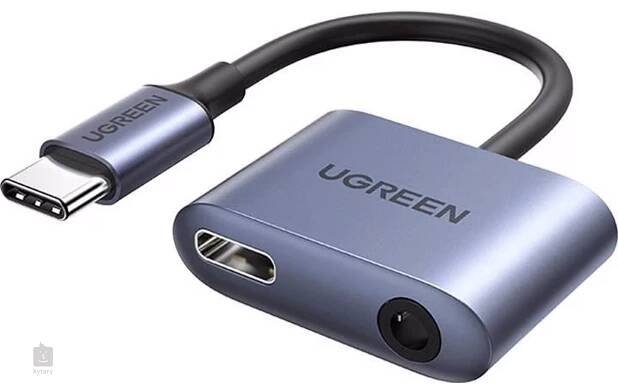 Ugreen adaptér audio adaptér USB Typ C - USB Typ C PD Q mini jack 3,5
