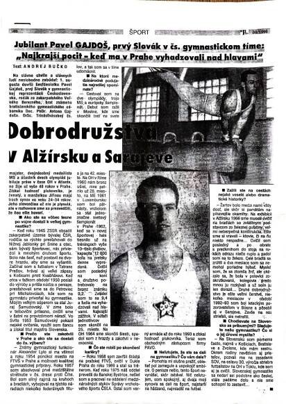 OPUSTIL NÁS PAVEL GAJDOŠ | Slovenská gymnastická federácia