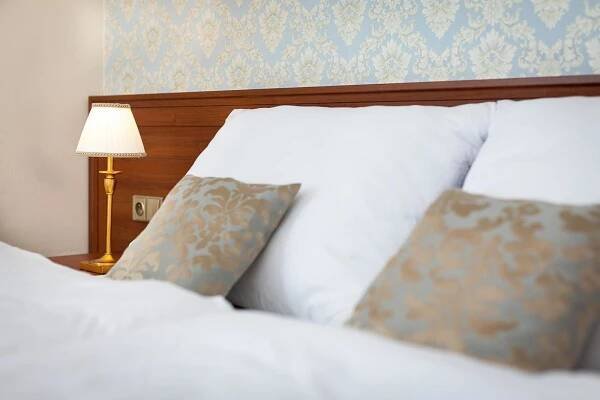 Postel nebo postele na pokoji v ubytování Hotel Katerina