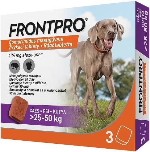 Frontpro žvýkací tablety pro psy (25-50 kg) 136 mg 3 tablety