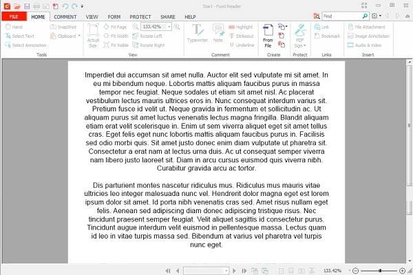 foxit reader interface