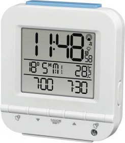 Hama Dual Alarm Radio Controlled Alarm Clock, white