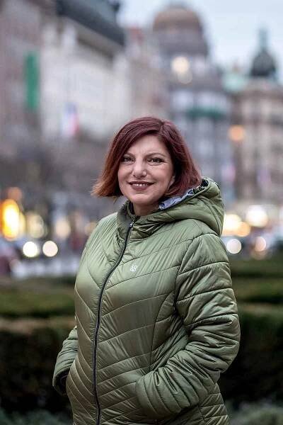 Alena Mornštajnová při focení pro Deník.