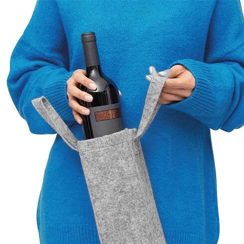 Plsťová Taška Na Láhev Cabernet - Šedá