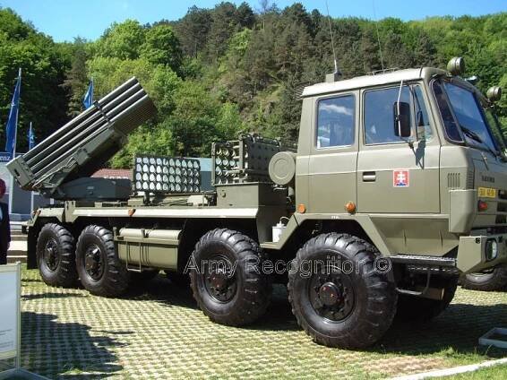 SVK - RM 70/85M (122 mm raketomet) : Československo / ČR / SR (CZK/CZE/SVK)