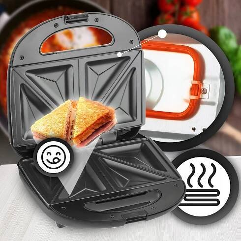 TOUSTOVAČ NA SENDVIČE PRO KŘUPAVÉ TOUSTY SANDWICH 750 W Model Toster do kanapek ER1223