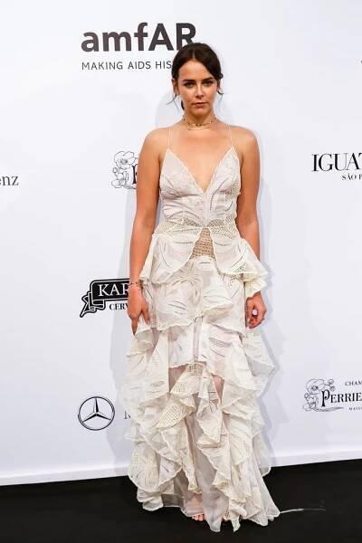 Pauline Ducruet in Le Lis Blanc at the AmFAR gala in Sao Paulo