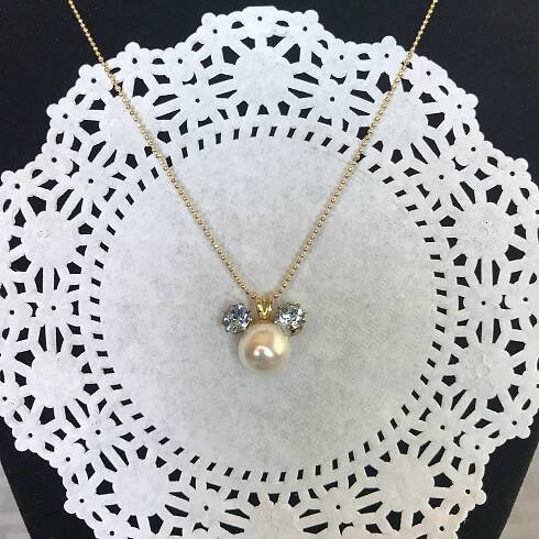 Mickey Minnie pearl necklace, Disney bridal party, Disney trip, Cinderella gift, Disney wedding shower gift