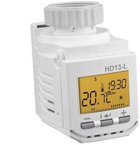 RADIÁTOROVÝ TERMOSTAT NA RADIÁTOR HD13-L PROG+LED Druh hlavice