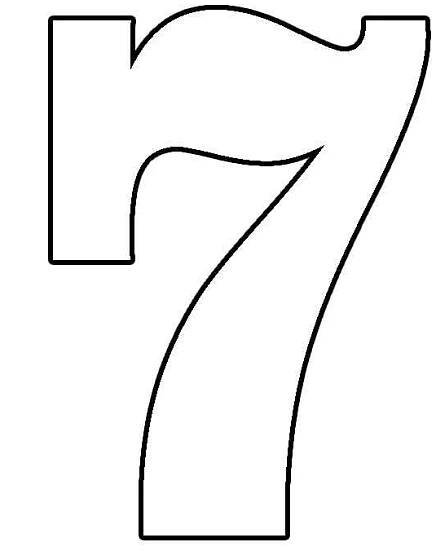 Number 7 Coloring Page for Kids