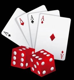 Poker karty hry casino — Ilustrace