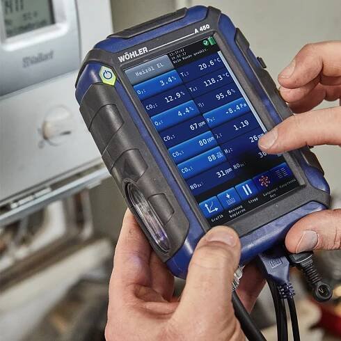 Analyzátor spalin Wöhler A 450 (CO 10 000 ppm)