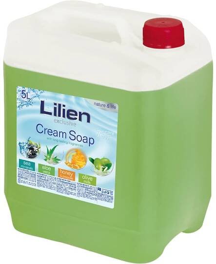 Lilien Olive Milk tekuté mýdlo, náplň, 5 l