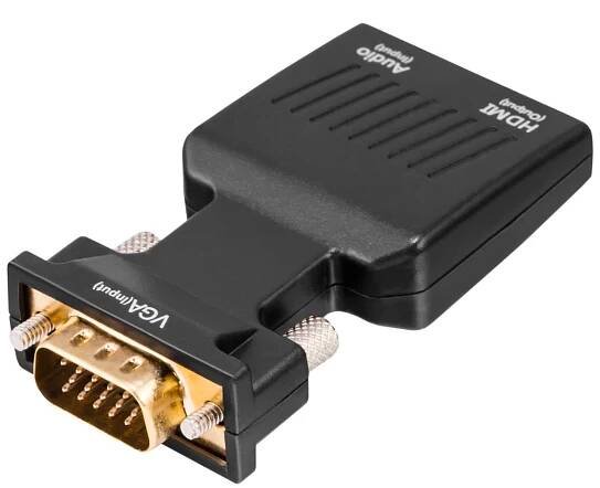 PremiumCord Převodník VGA na HDMI s audio vstupem a audio kabelem | KRUP