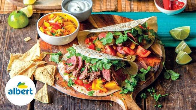 Carne asada rump steak s mangovou salsou