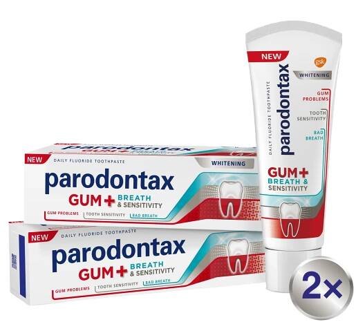 Parodontax pro dásně, dech a citlivé zuby Whitening 2 x 75 ml