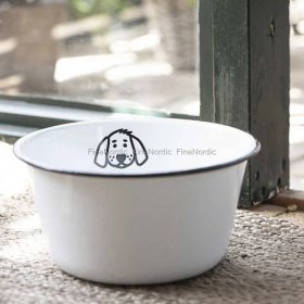 Ib Laursen Bowl for Dog Large Enamel White