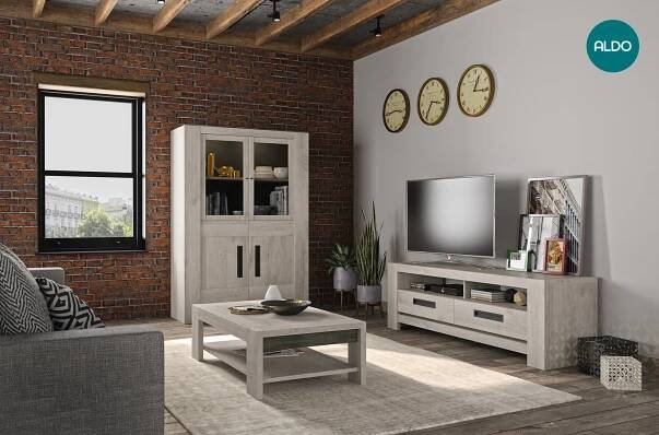 Zrcadlo Boston grey oak | Nábytek Aldo