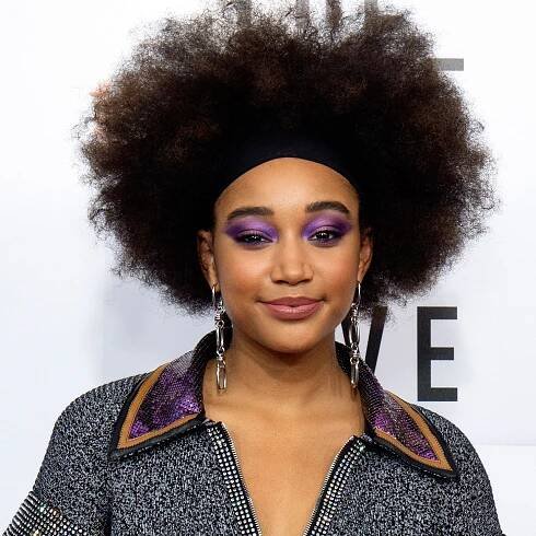 Amandla Stenberg Wore Bright Purple Eyeshadow and the Look Was Everything