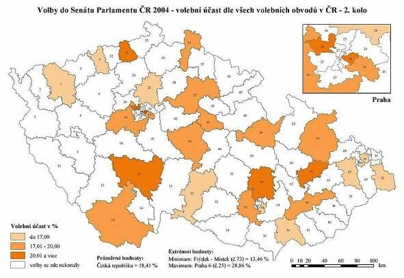 Volby do Senátu Parlamentu České republiky - volební obvody č. 43 Pardubice a č. 46 Ústí nad Orlicí - 2004 | Produkty