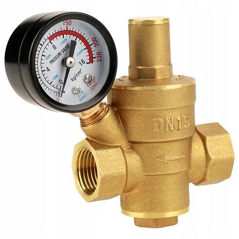 REDUKTOR TLAKU VODY S MANOMETREM 26 mm DN15 REGULÁTOR 0,05-0,8 MPa