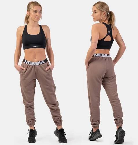NEBBIA - Dámské tepláky ICONIC 408 (brown)