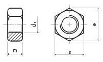 matice M3 ZB (DIN 934-8)